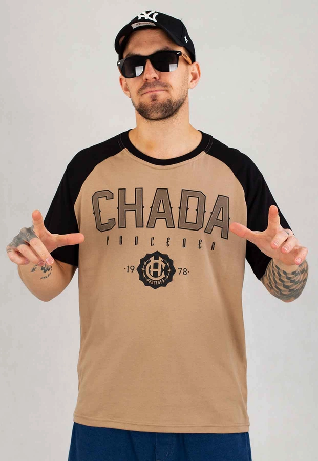 T-shirt Chada Akademiks beżowo czarny