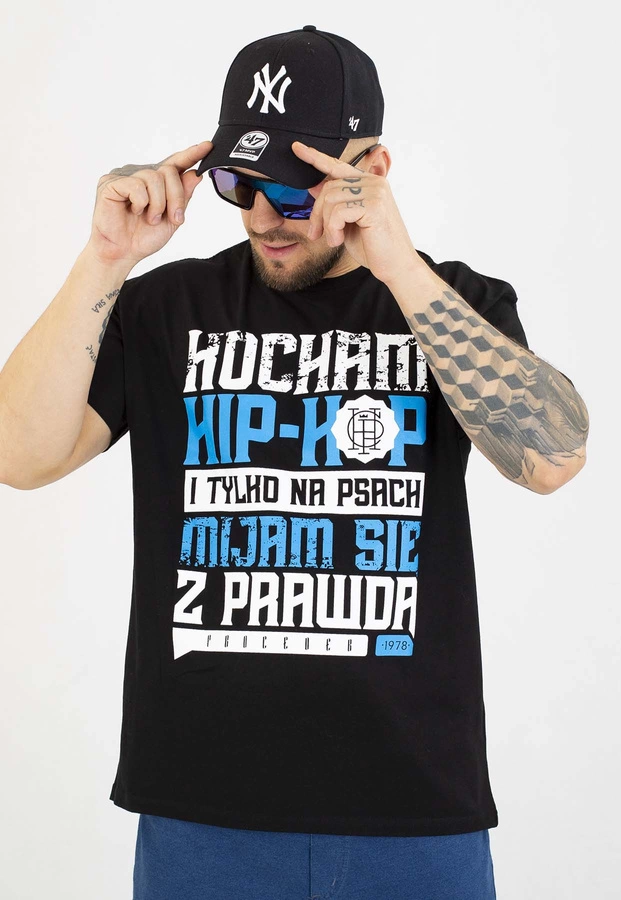 T-shirt Chada Proceder Kocham Hip Hop czarny