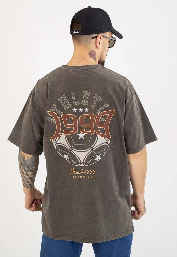 T-shirt Prosto Oversize Athletic sprany brązowy