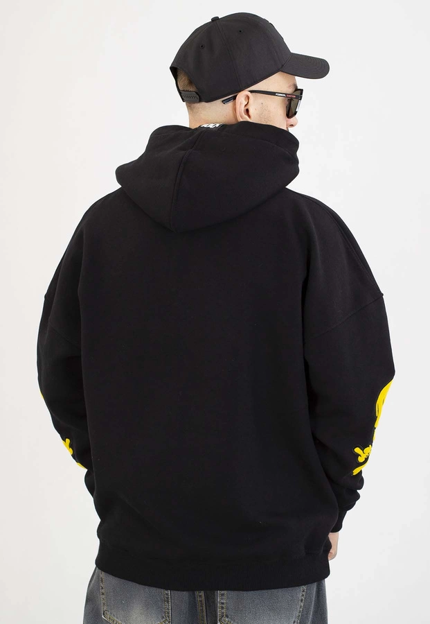 Bluza Stoprocent Z Kapturem Czacha Żółta czarna