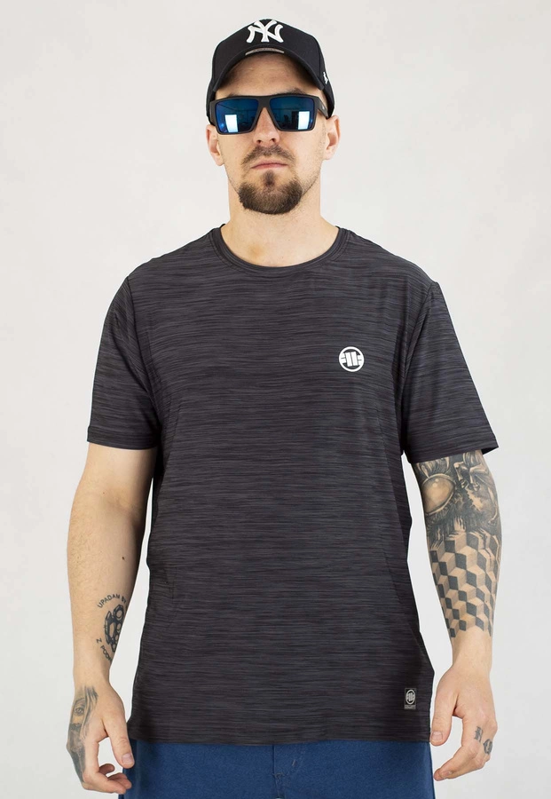 T-shirt Pit Bull Casual Sport Small Logo black melange 