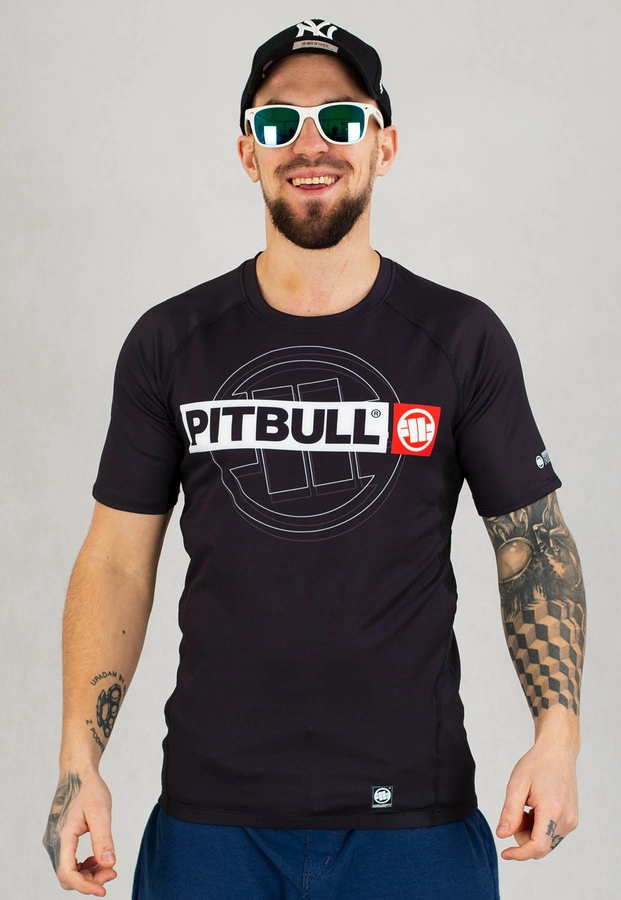 T-shirt Rash Guard Pit Bull Hilltop Sports czarny