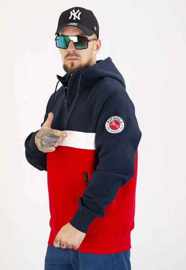 Bluza Pit Bull Z Kapturem Gibson navy red