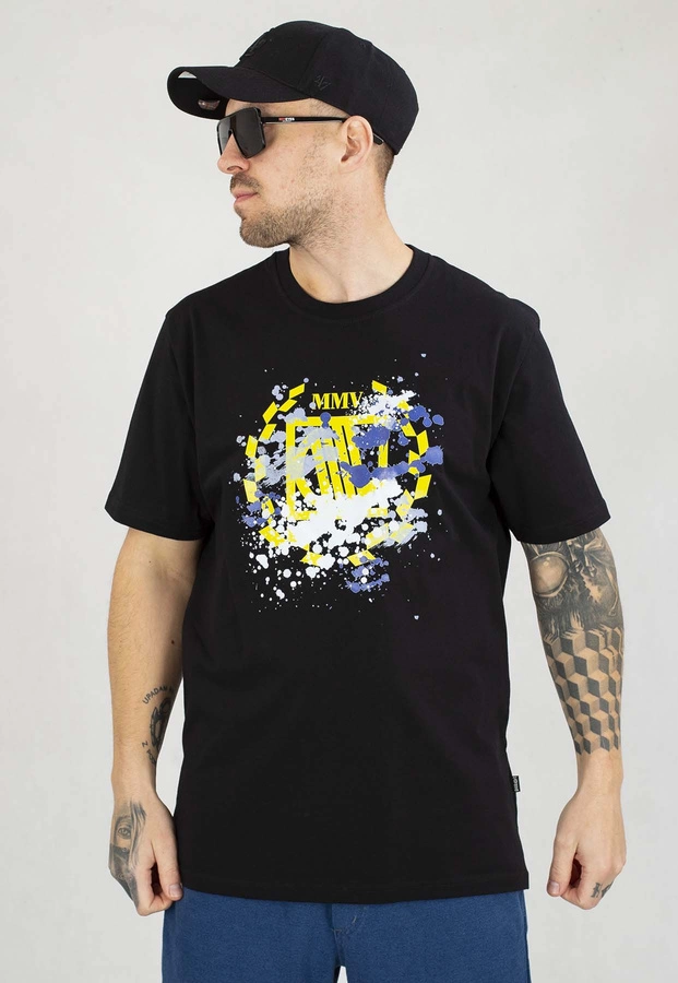 T-shirt Diil Splash czarno żółty