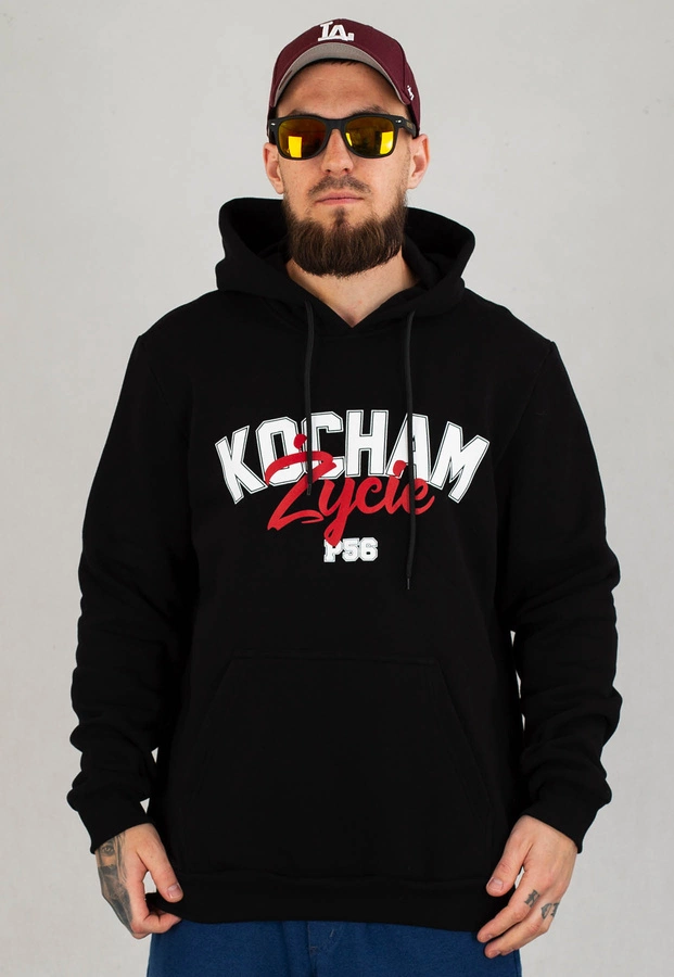 Bluza Dudek P56 Hoodie Kocham Życie czarna