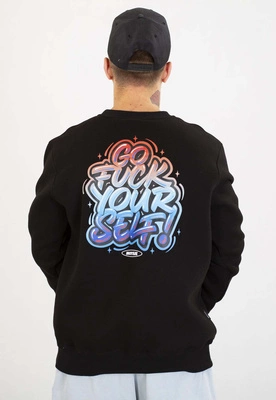 Bluza Motive Bez Kaptura Self czarno niebieska