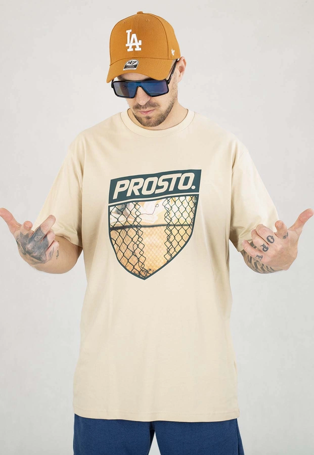 T-shirt Prosto Skizzle beżowy