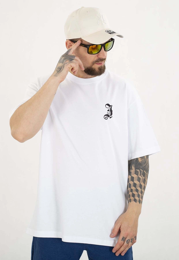 T-shirt Jigga Wear Oversize Gothic biały