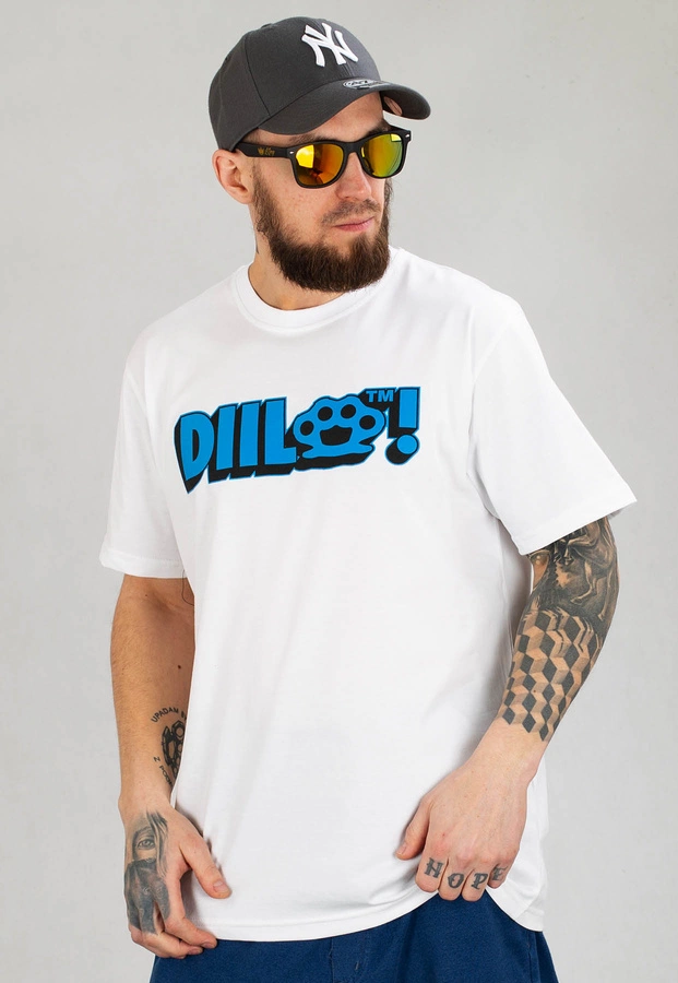 T-shirt Diil Double biało niebieski