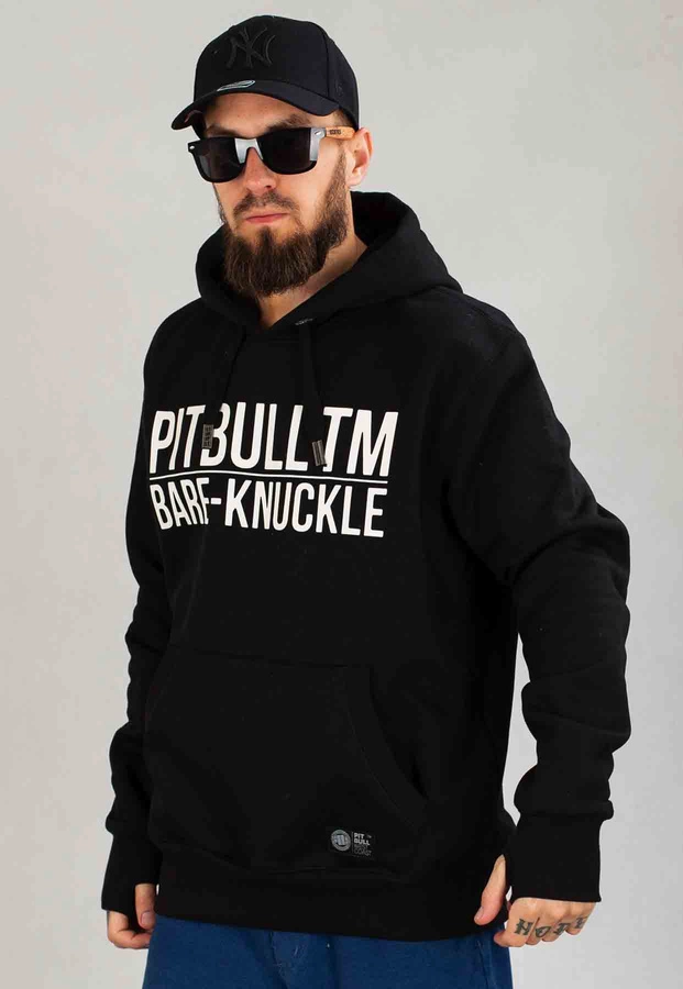 Bluza Pit Bull Z Kapturem Bare Knuckle czarna