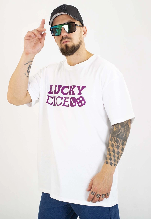 T-shirt Lucky Dice Baggy LD Classic biały