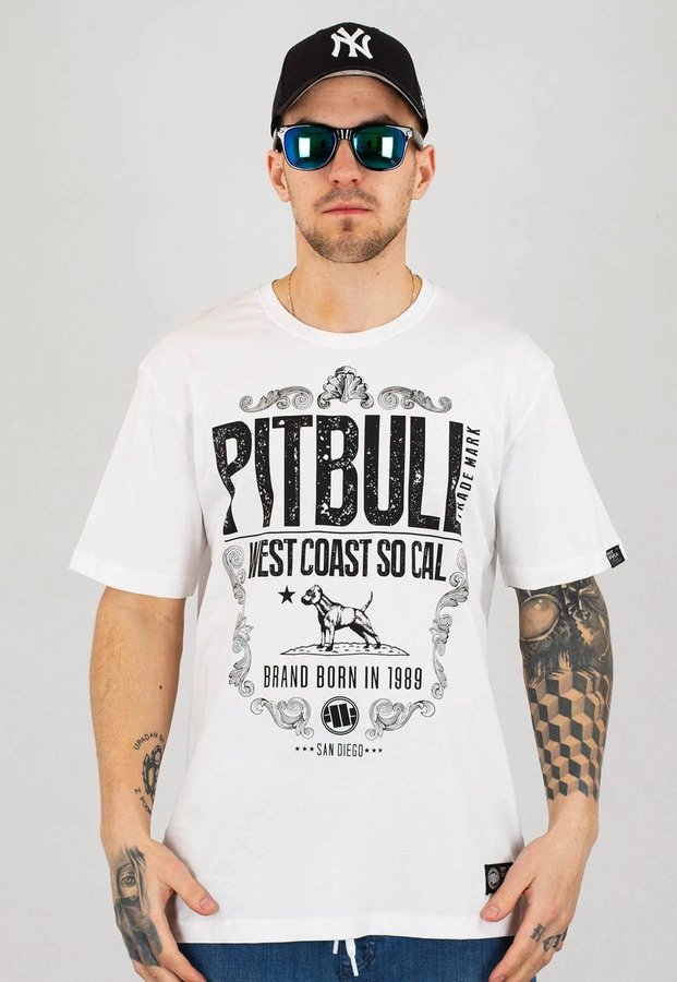 T-shirt Pit Bull California Republic biały