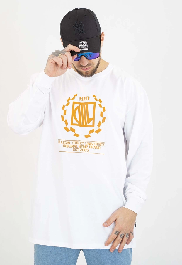Longsleeve Diil Laur biało żółty