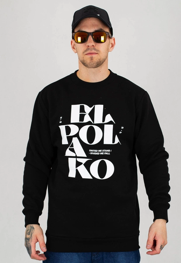 Bluza El Polako Letters czarna + Płyta Gratis