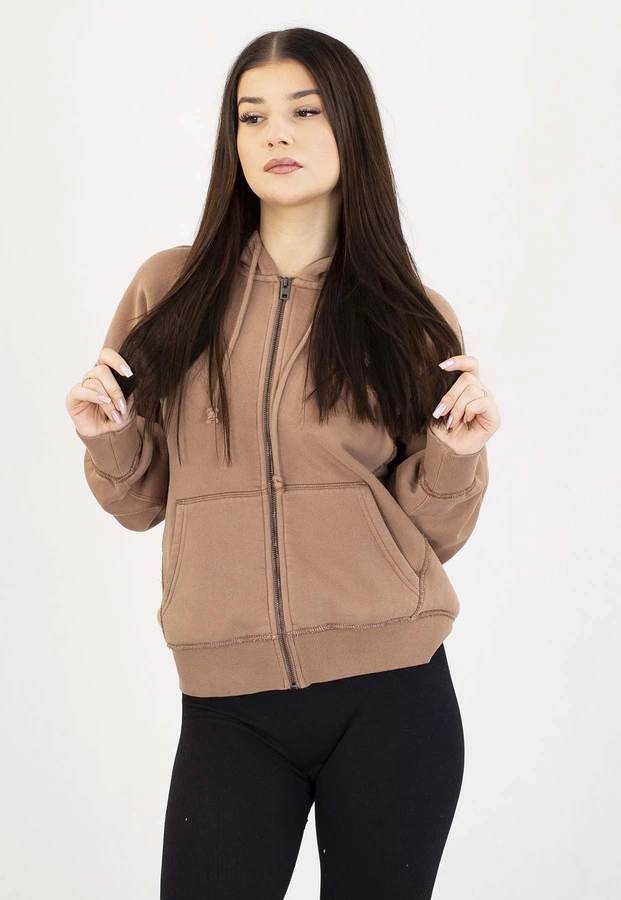 Bluza Pit Bull Z Kapturem ZIP Skull Surf chocolate mousse