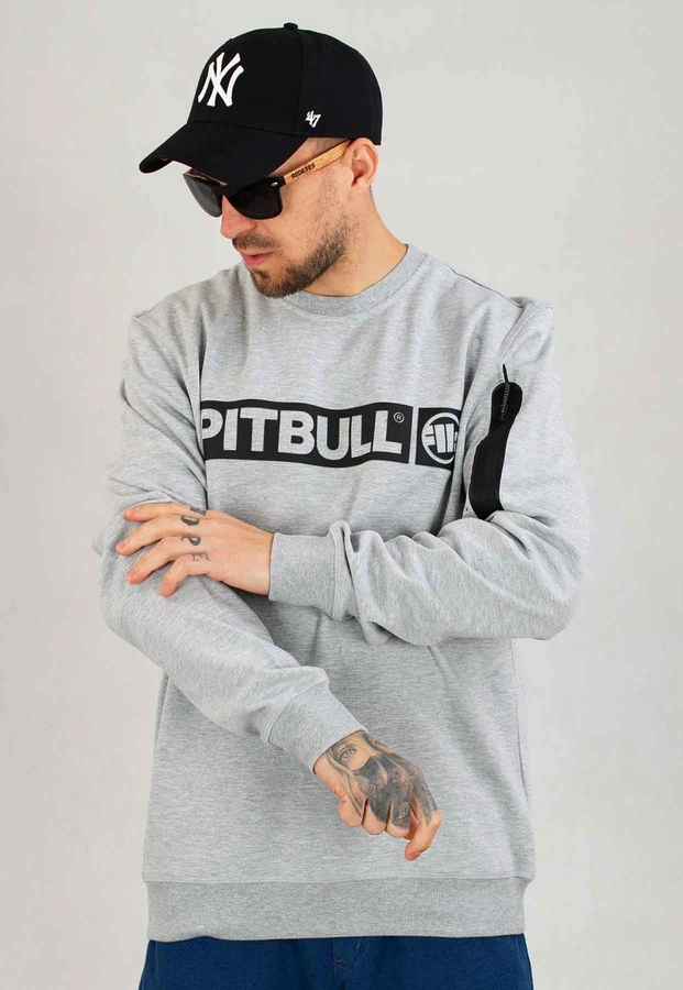 Bluza Pit Bull Bez Kaptura Beyer szara