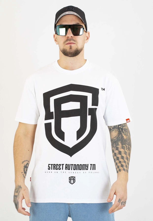 T-shirt Street Autonomy Classic biało czarny