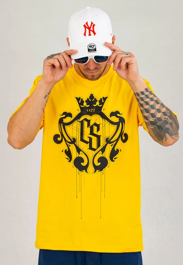 T-shirt Ciemna Strefa CS Duży Herb żółty