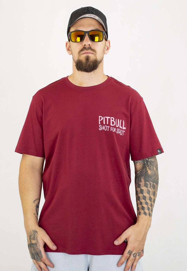 T-shirt Pit Bull Shot For Shot 170 burgundy