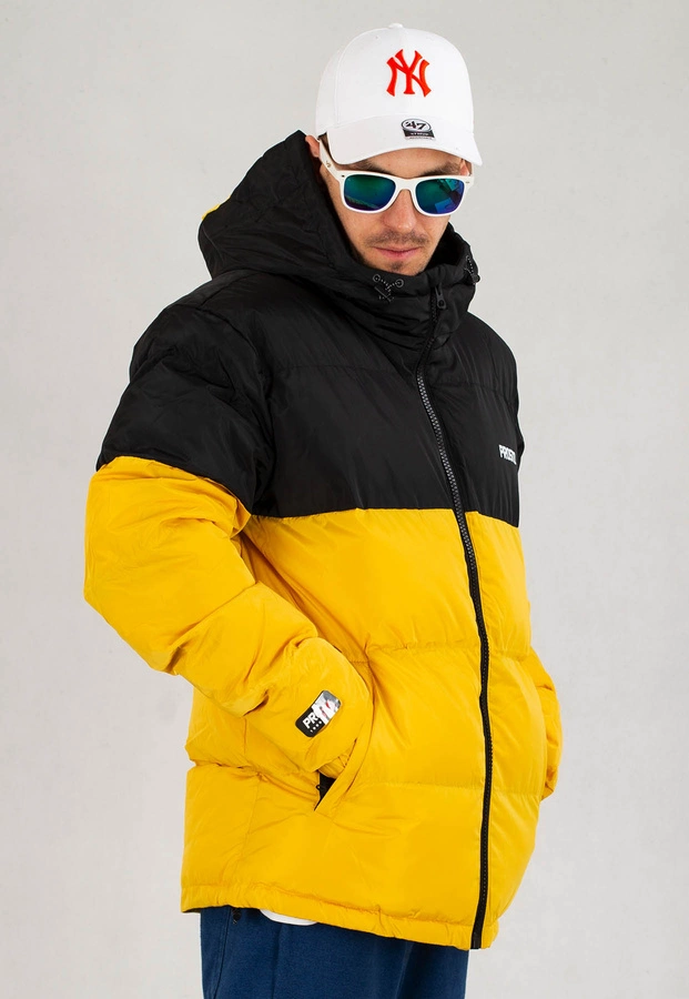 Kurtka Prosto Winter Adament Split czarno żółta