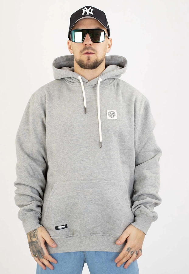 Bluza Mass Z Kapturem Patch szara