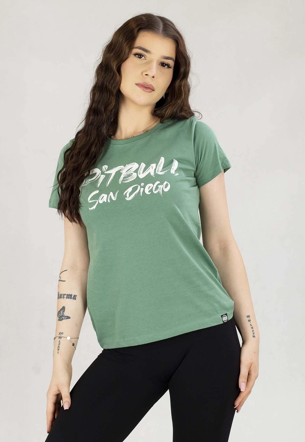 T-Shirt Pit Bull Slim Fit Brush miętowy