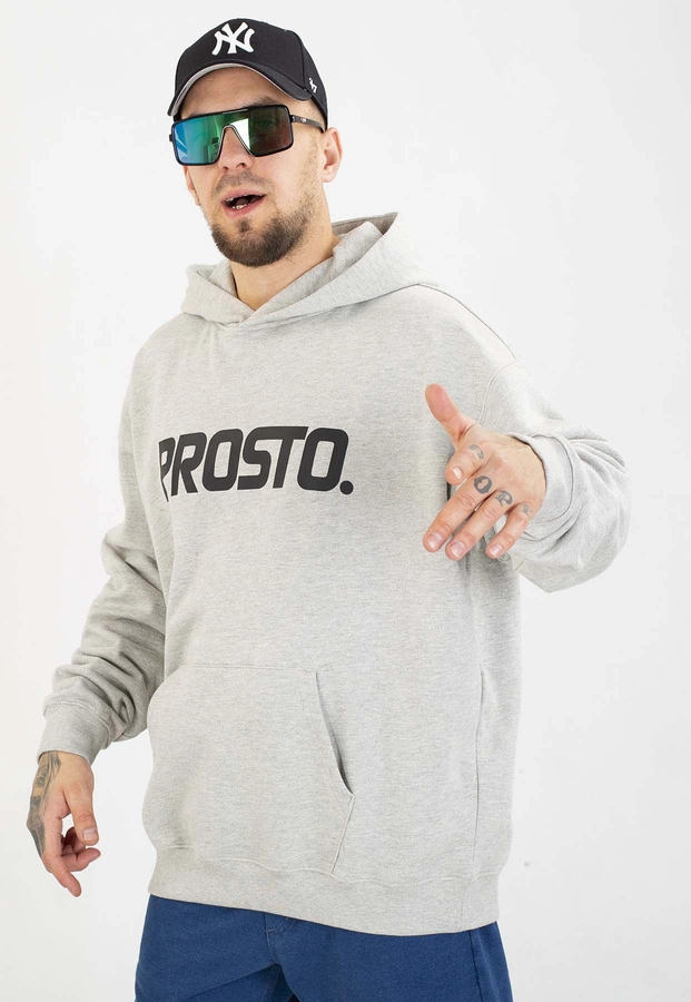 Bluza Prosto Z kapturem Big Log szara