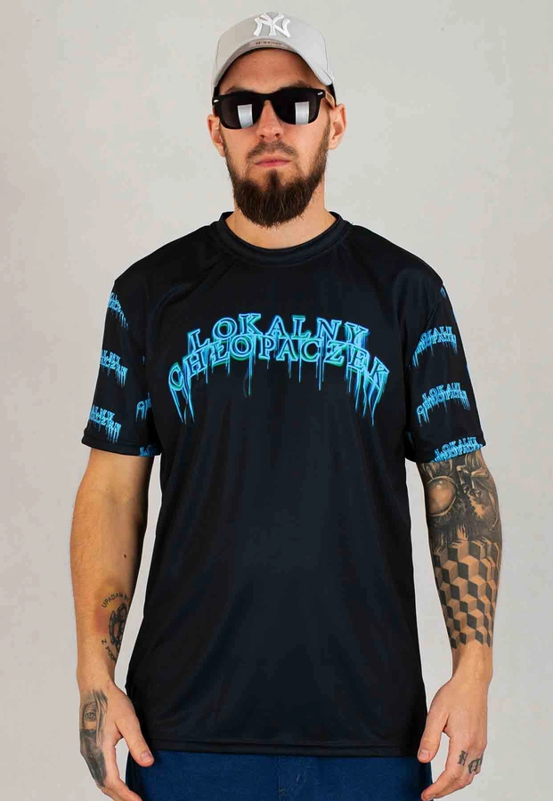 T-shirt Intruz Lokalny Chłopaczek Print czarny