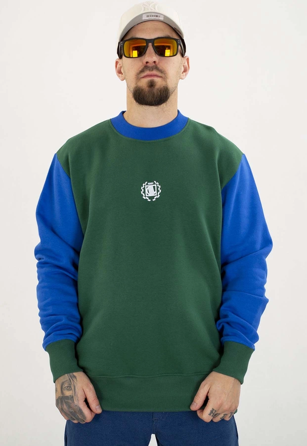 Bluza Diil Bez Kaptura Small Double zielono chabrowa