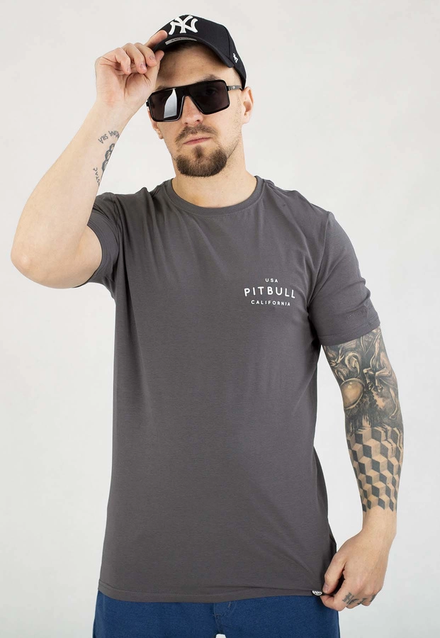 T-shirt Pit Bull Slim Fit USA Cal 140 graphite