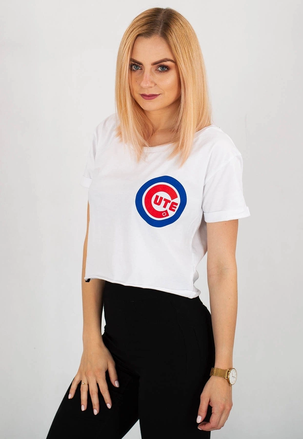 T-shirt ATR Wear Crop Top Cute biały
