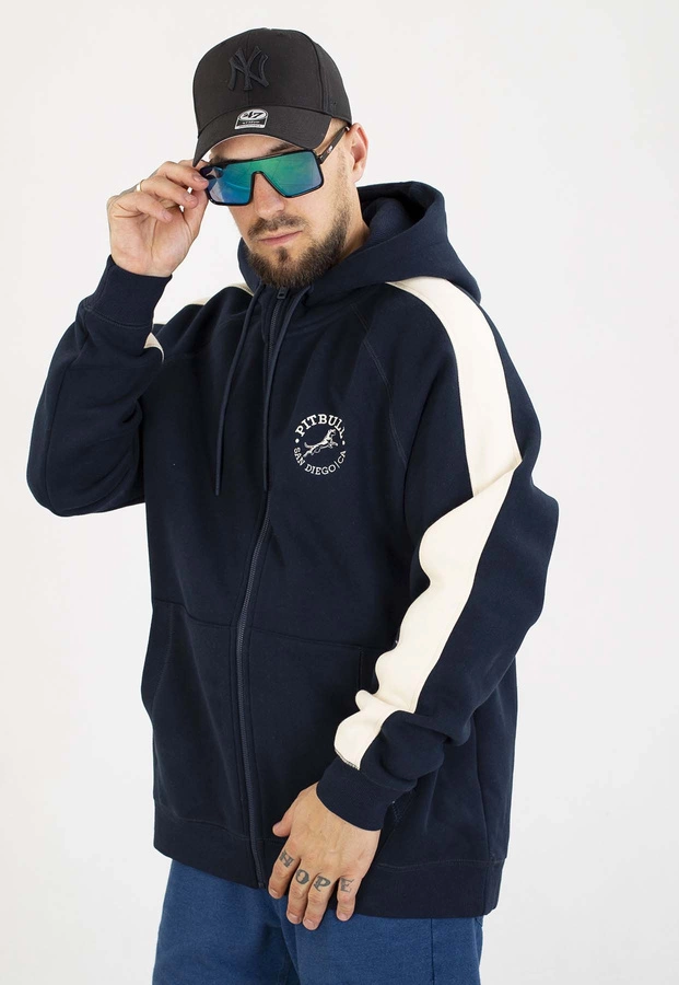 Bluza Pit Bull Z Kapturem ZIP San Diego CA dark navy