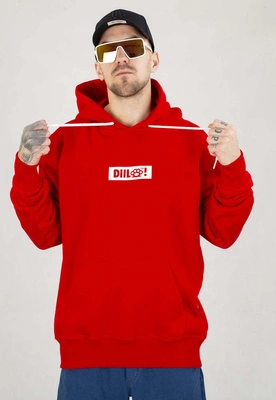 Bluza Diil Z Kapturem 3D Frame Kastet czerwona