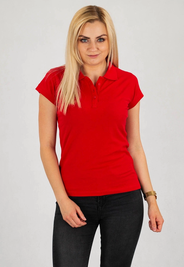 T-shirt Polo Niemaloga Clean czerwony