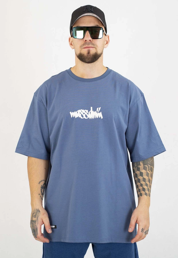 T-shirt Mass Nostalgia. Angel niebieski