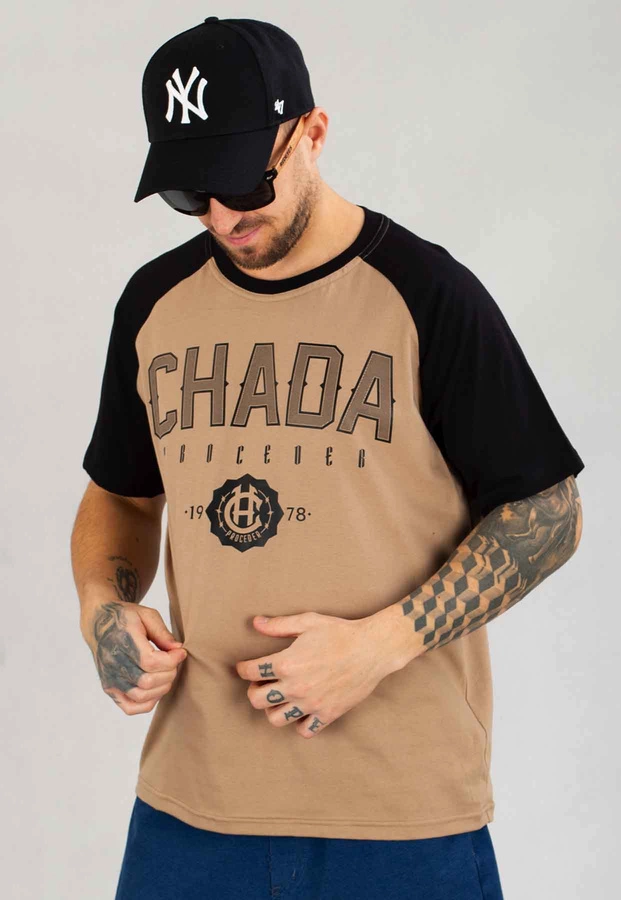 T-shirt Chada Akademiks beżowo czarny