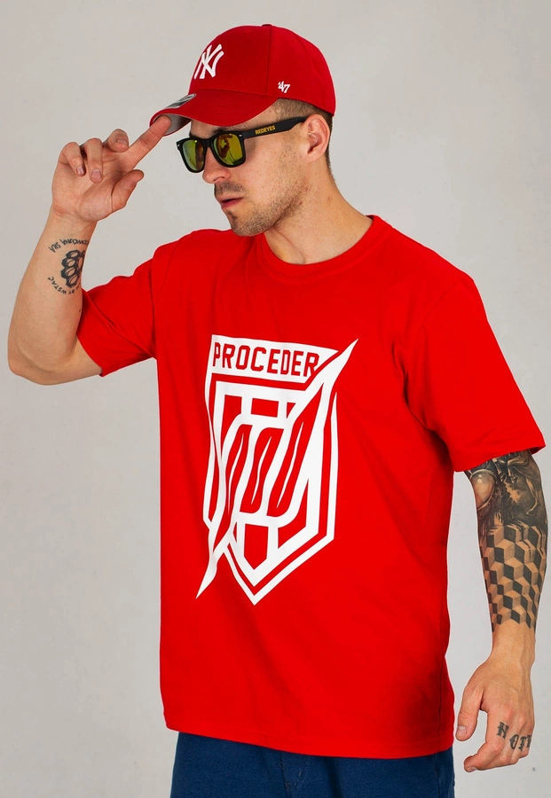 T-shirt Chada Proceder Barbed Wire czerwony