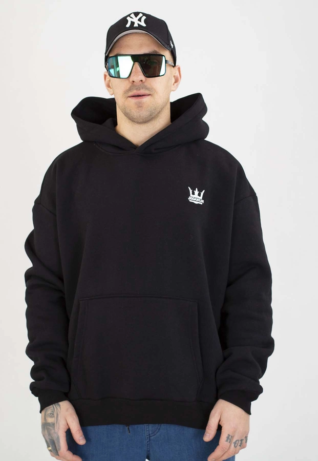 Bluza Jigga Wear Z Kapturem Oversize Crown czarno biała