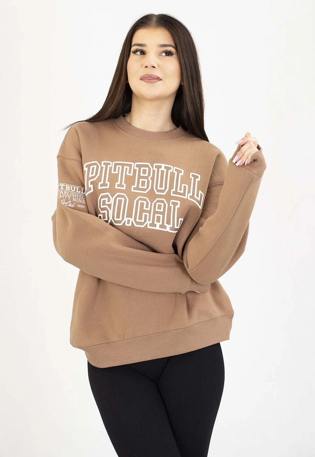 Bluza Pit Bull Bez Kaptura Oversize Fiora chocolate mousse