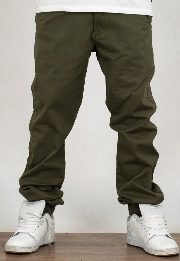 Spodnie Prosto Chino Jogger Evening zielone