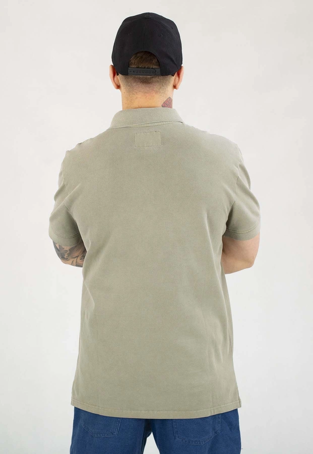T-shirt Polo Pit Bull Washed Pique Small Logo grey harbour