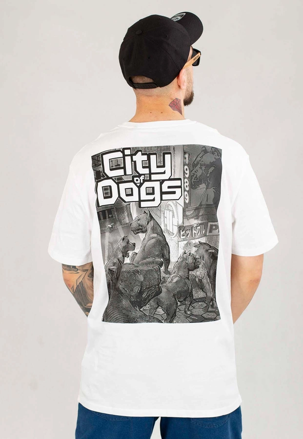 T-shirt Pit Bull City Of Dogs biały