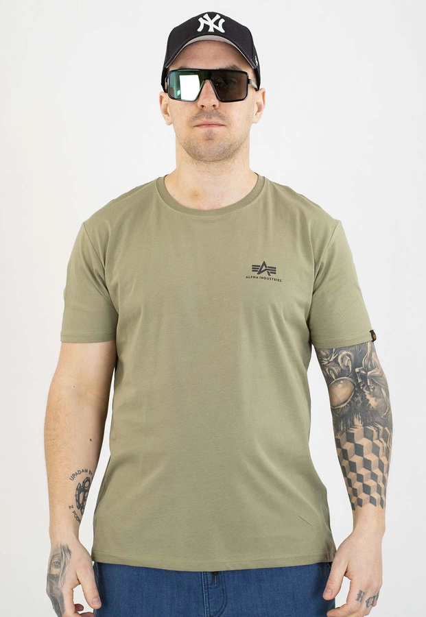 T-shirt Alpha Industries Back Print 128507 oliwkowo czarny