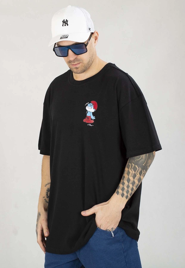 T-shirt Smerfy Baggy Pickaback czarny