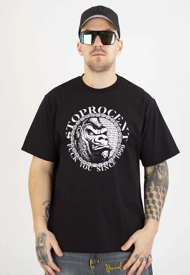 T-shirt Stoprocent 25th Anniversary Gorilla czarny