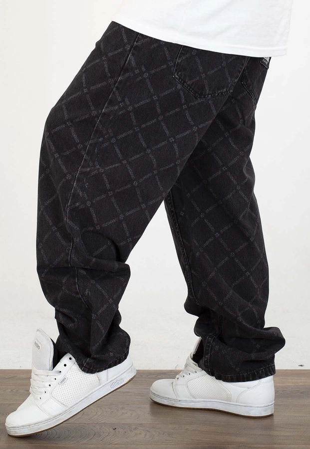 Spodnie Mass Jeans Extra Baggy Fit Monogram black washed