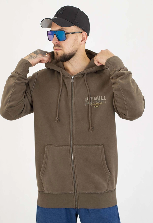 Bluza Pit Bull Z Kapturem ZIP Santa Muerte major olive