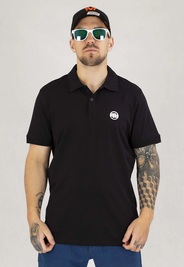 T-shirt Polo Pit Bull Jersey Slim Fit Small Logo czarny