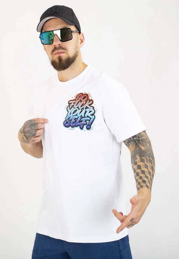 T-shirt Motive Your Front biały