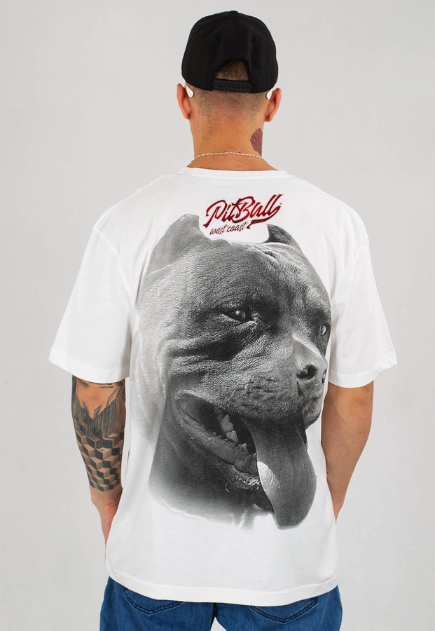 T-shirt Pit Bull Red Nose II biały